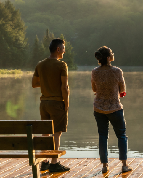 Couple on a dock